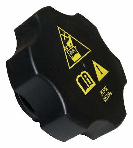 Coolant Bottle Cap for 2014+ Jeep Models w/ Select Engines - 68249136AA black