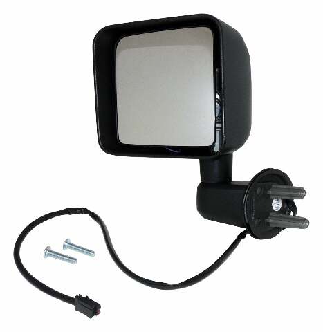 Left Side Power, Heated, side mirror assembly for 2015-2018 Jeep Wrangler JK Wrangler; Textured Black - 68249849AD