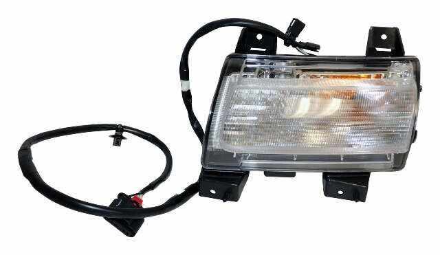 Left Front parking light assembly for Select 2018+ Jeep Wrangler JL Wrangler & Jeep Gladiator JT Gladiator - 68307245AE black