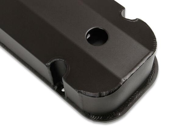 Mr. Gasket fabricated aluminum valve covers black finish 6832BG BBC Ford Chevy 2493
