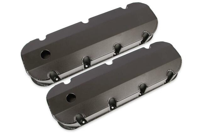 Mr. Gasket fabricated aluminum valve covers black finish 6832BG BBC Ford Chevy 2493