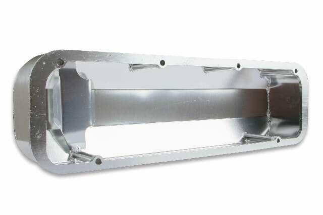 Mr. Gasket fabricated aluminum valve covers silver finish black 6860G