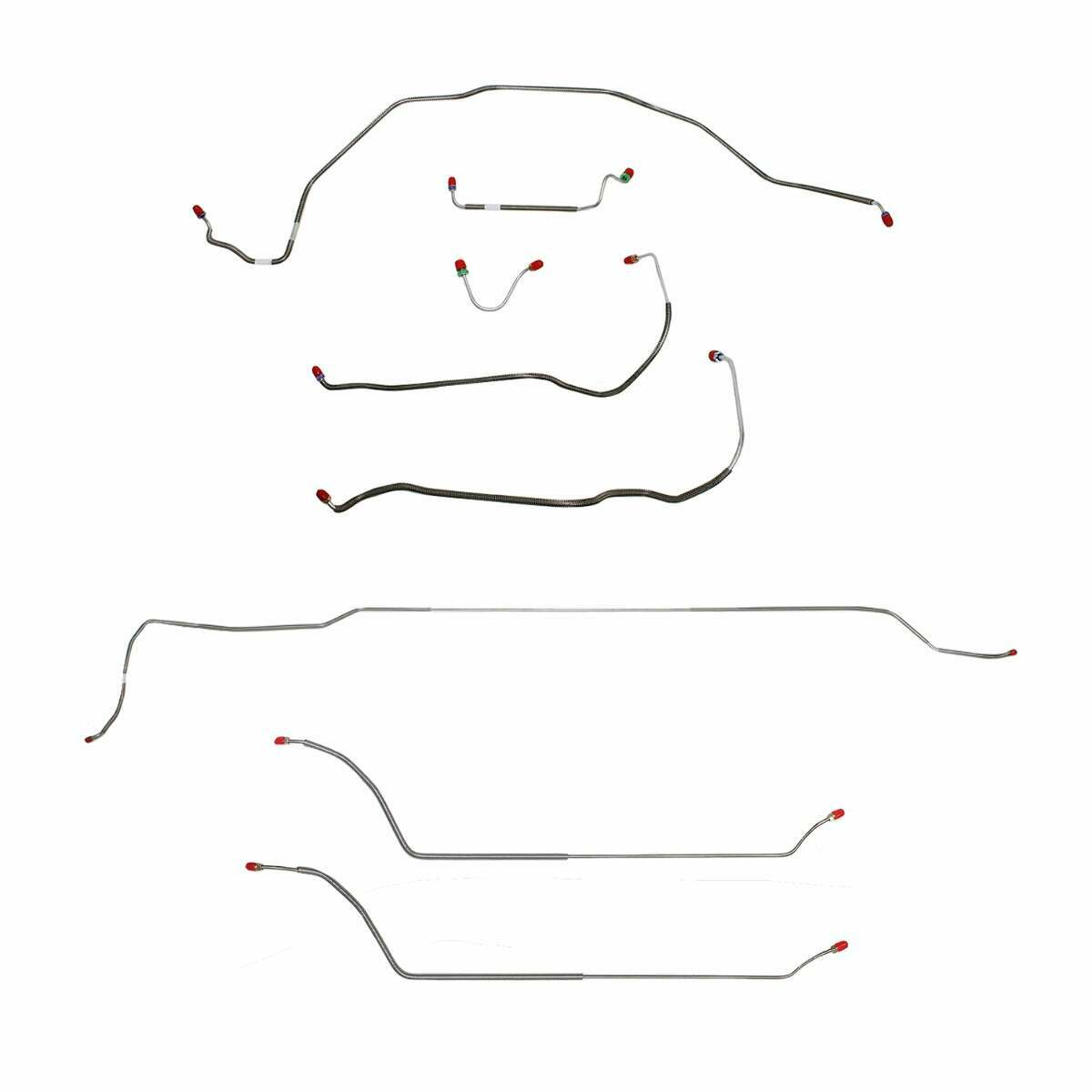 t 69 Chevy Malibu w/ Power Disc Brakes, Complete Brake Line Kit CBK0299SS Fine Lines