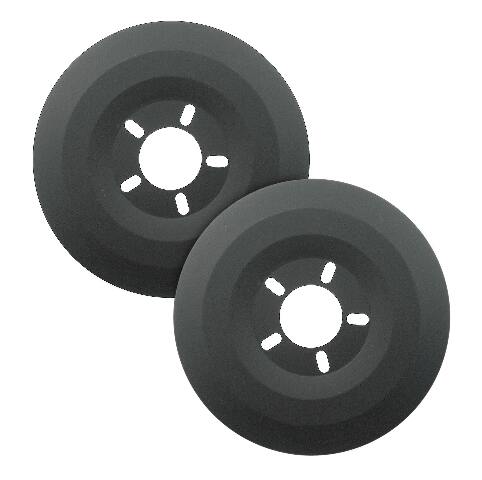 Mr. Gasket wheel dust shields fits most 15 inch wheels 16 inch diameter black aluminum 6905