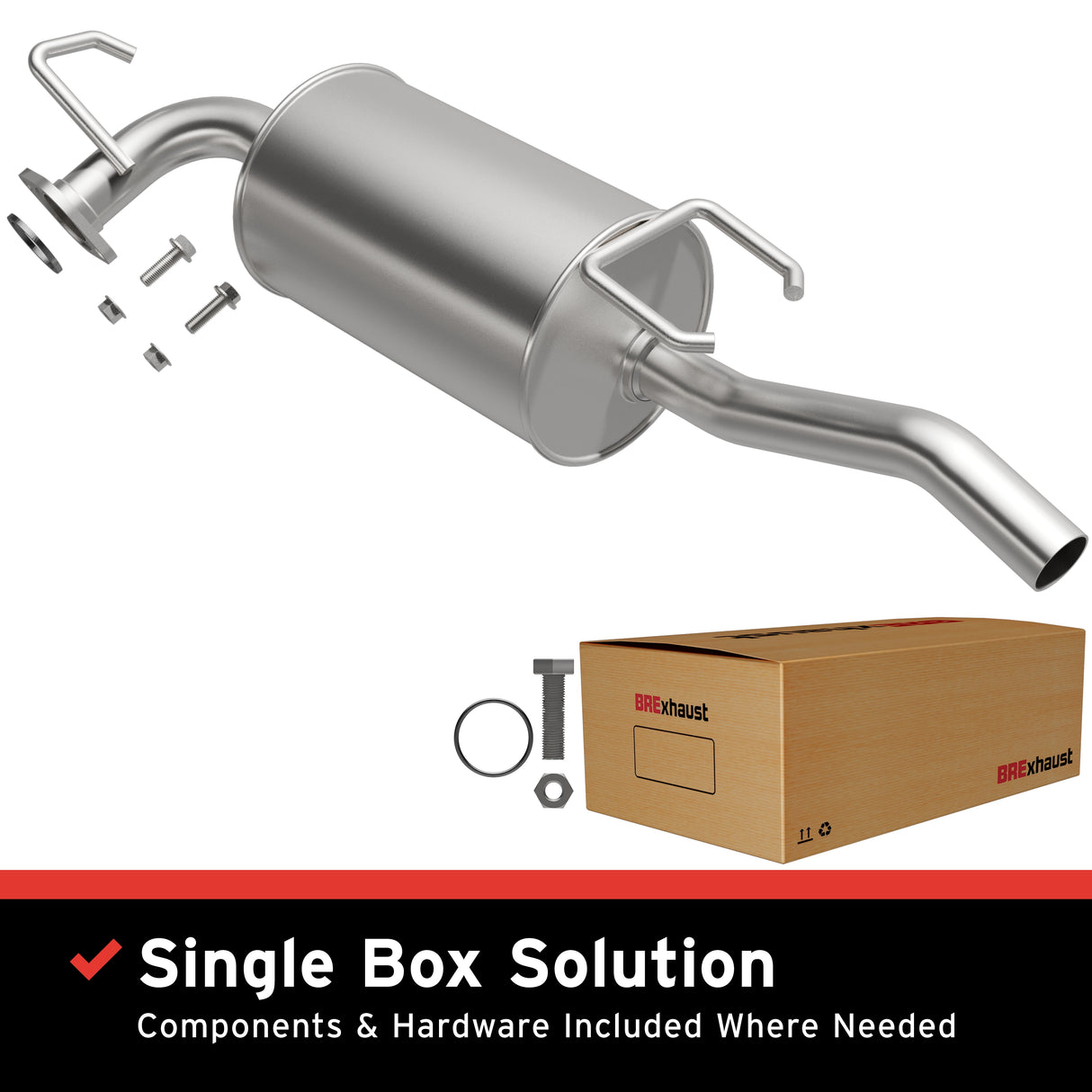 1993-1997 Geo Prizm Direct-Fit Muffler Kit 108-0067 aluminized steel