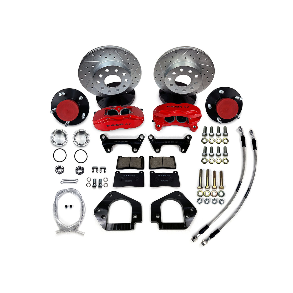 1964-1972 Chevrolet Chevelle Front Disc Brake Conversion Kit Black Baer Brakes 4301605B