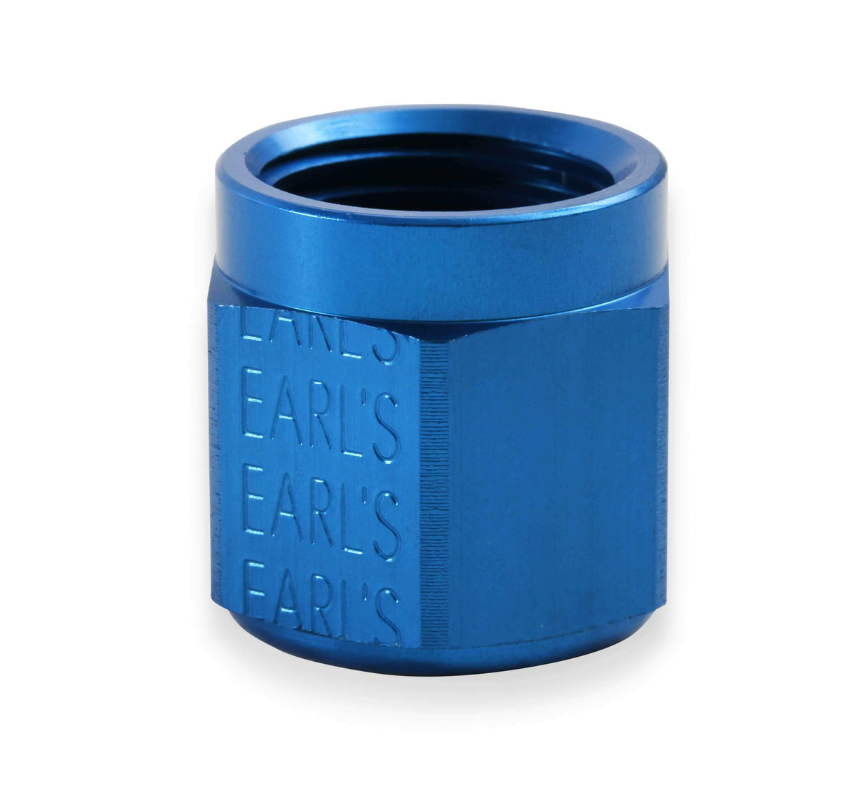 Earls Auto-Crimp Hose End - Straight - Size -6 - Blue - 700106ERL