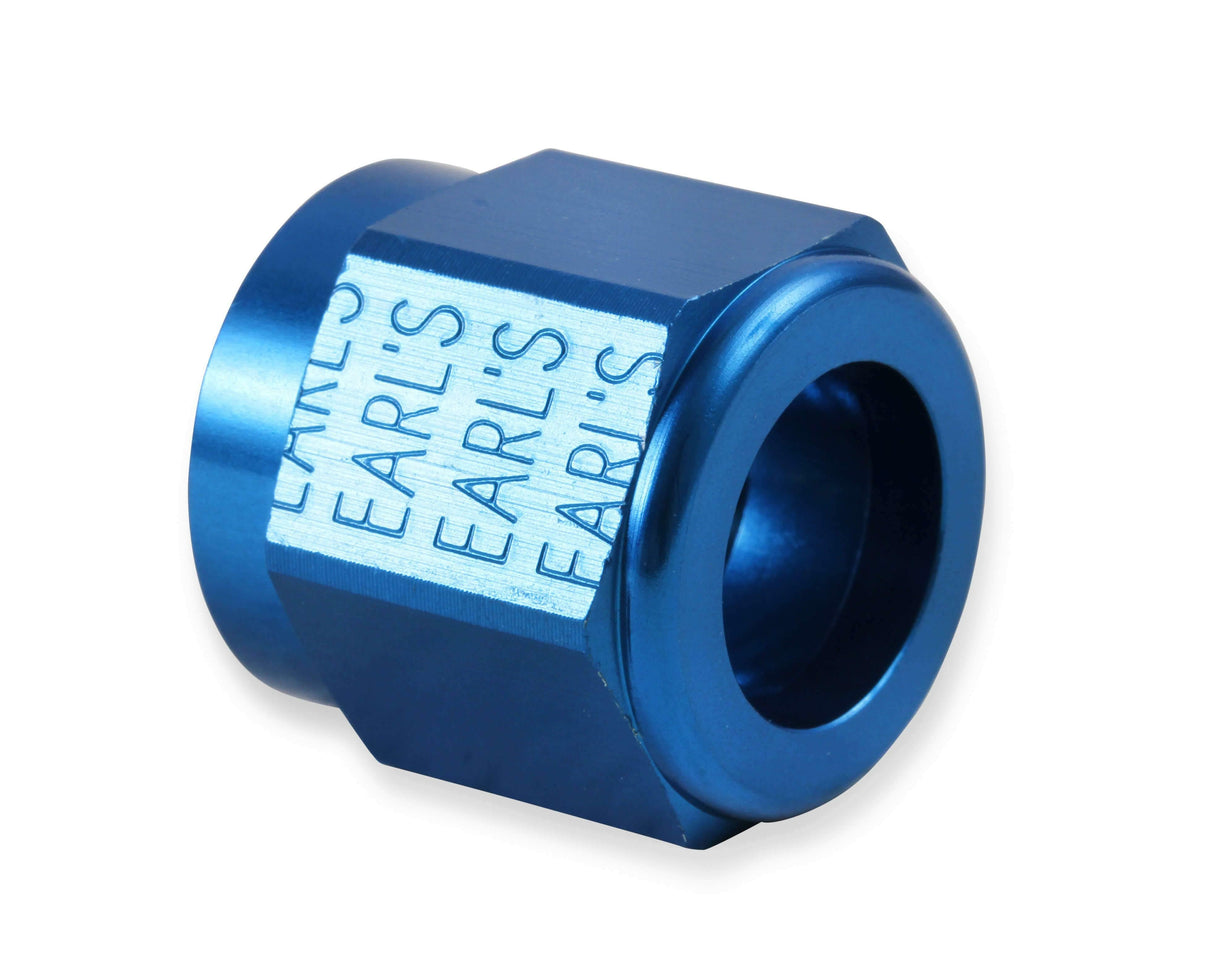 Earls Auto-Crimp Hose End - Straight - Size -6 - Blue - 700106ERL