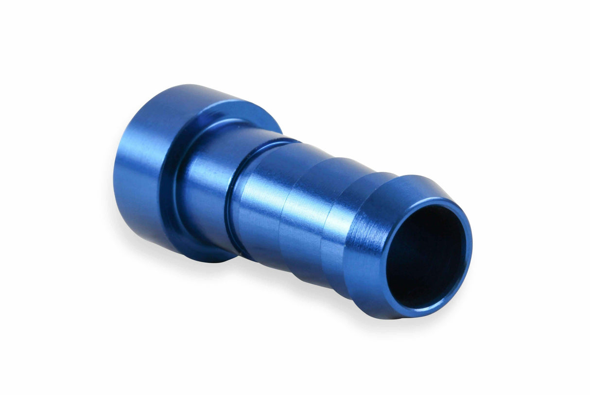 Earls Auto-Crimp Hose End - Straight - Size -6 - Blue - 700106ERL