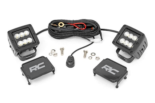 2 Inch Black Series LED Light Pods; Pair; Flood 70133BL