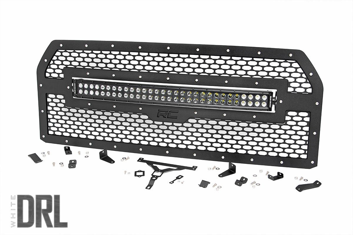 Fits Ford F-150 (2015-2017) Mesh Grille 30" Dual Row LED Black Ser 70193DRL