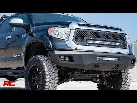 Fits Toyota Tundra 2&4WD (2014-2017) Mesh Grille; 30" Dual Row LED; Black; 70226