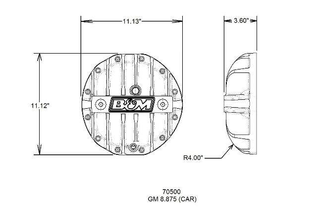 Hi-Tek Aluminum Differential Cover for GM 8.875-inch 12-bolt Car
