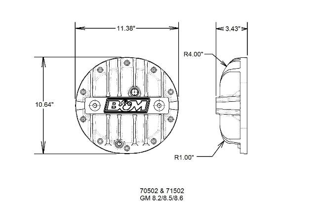 Hi-Tek Aluminum Differential Cover for GM 10-bolt