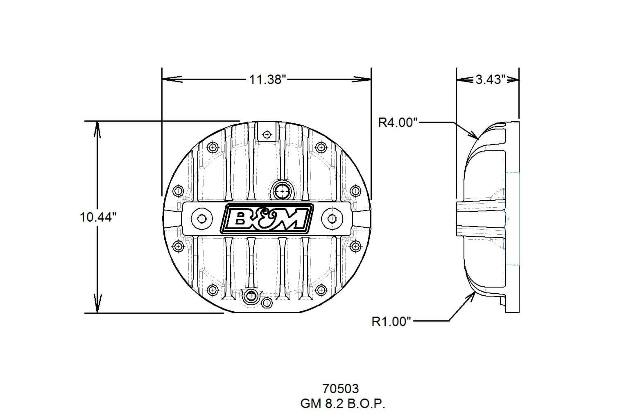 Hi-Tek Aluminum Differential Cover for GM 8.2-inch 10-bolt B.O.P.
