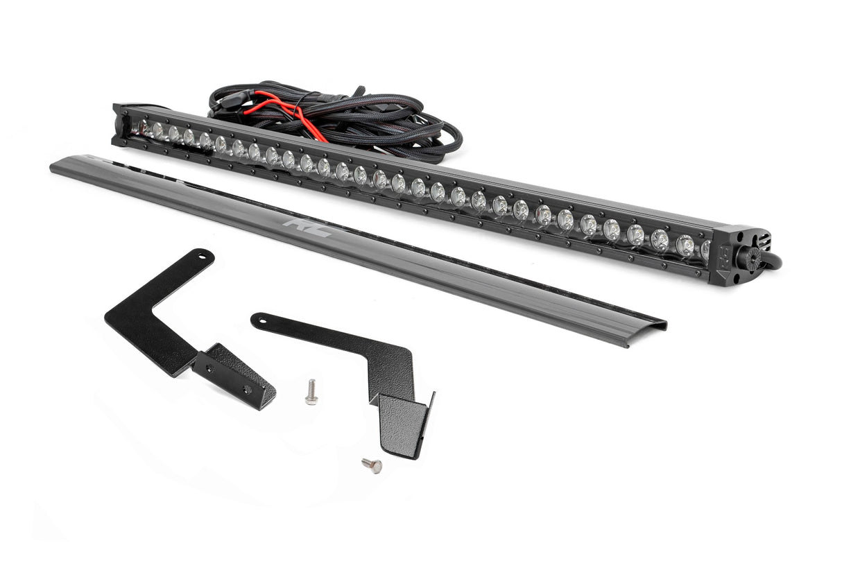 Fits Tacoma(16-23) LED Light Lower Grille Mount 30" Black Single 70619BLDRL