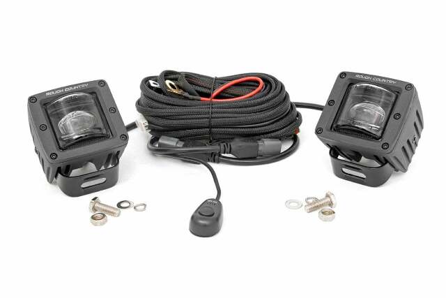 2 Inch Black Series LED Light Pods; SAE Fog; Pair 70907