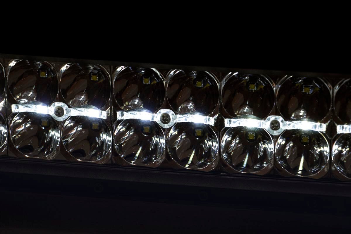 12 Inch Black Series LED Light Bar; Dual Row; White DRL 70912BD