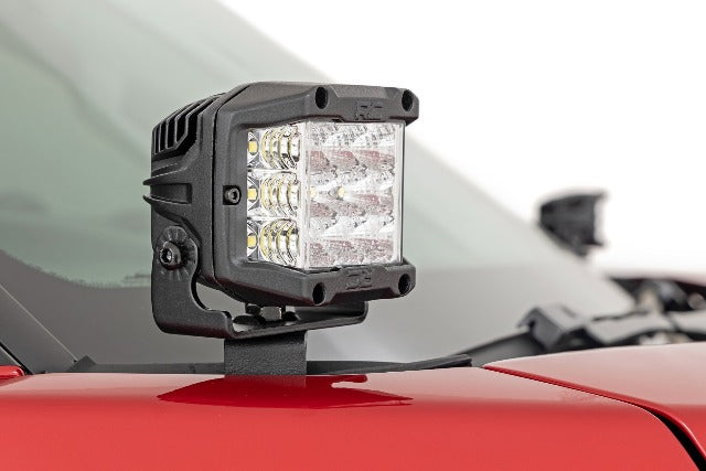 Fits Toyota Tundra(22-24) LED Light Ditch Mount 2" Black Pair White DRL 71073