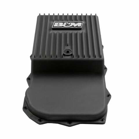 Fits 2013-2023 Ram 1500 Trucks Hi-Tek Deep Transmission Pan - Black aluminum black anodized