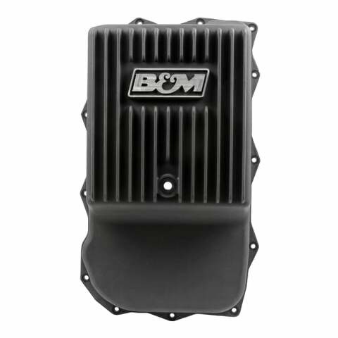 Fits 2013-2023 Ram 1500 Trucks Hi-Tek Deep Transmission Pan - Black aluminum black anodized