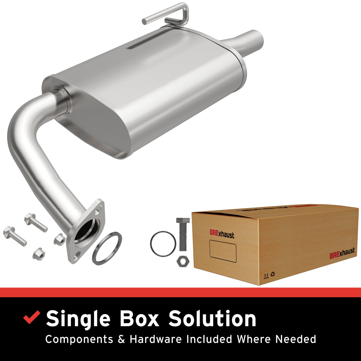 2007-2009 Nissan Altima Direct-Fit Muffler Kit 108-0047 aluminized steel