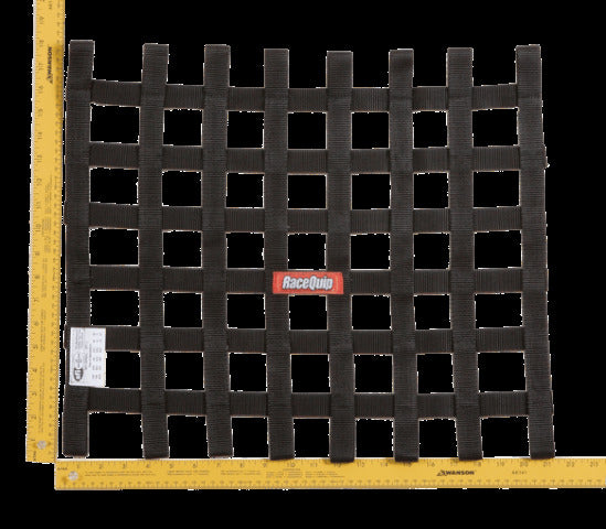RaceQuip SFI ribbon window net 18 x 21 inch black 726004RQP