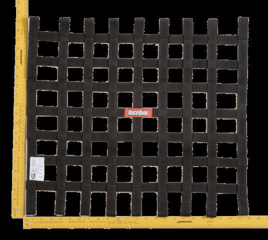 RaceQuip SFI ribbon window net 21 x 24 inch black 726007RQP