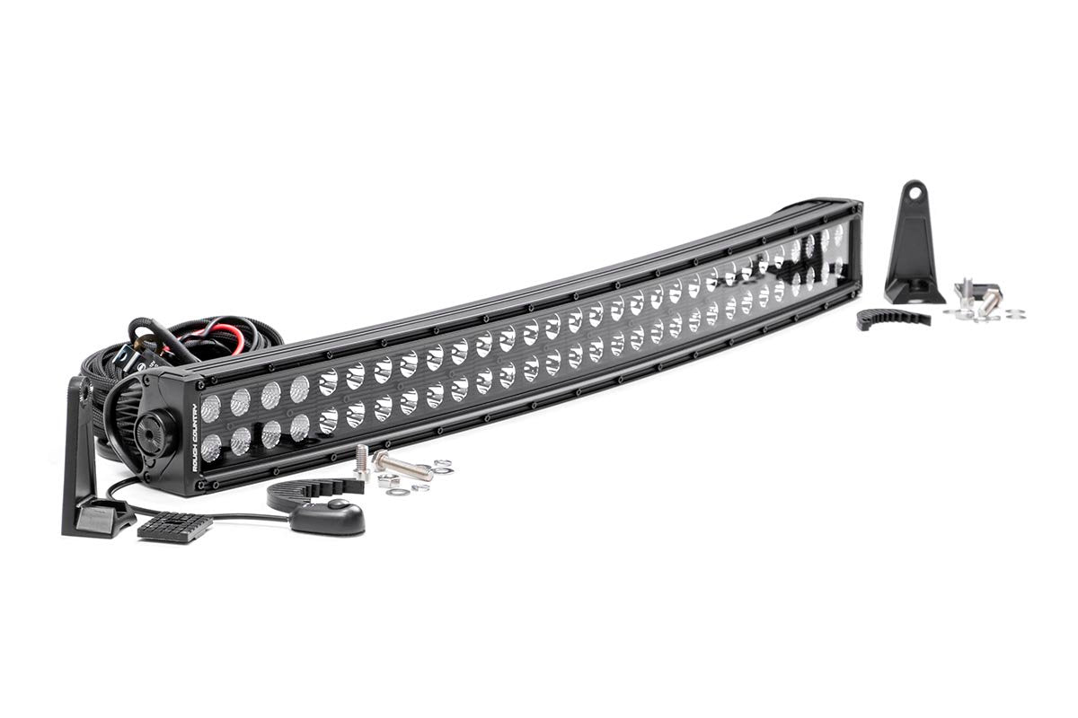 30 Inch Black Series LED Light Bar; Curved; Dual Row 72930BL