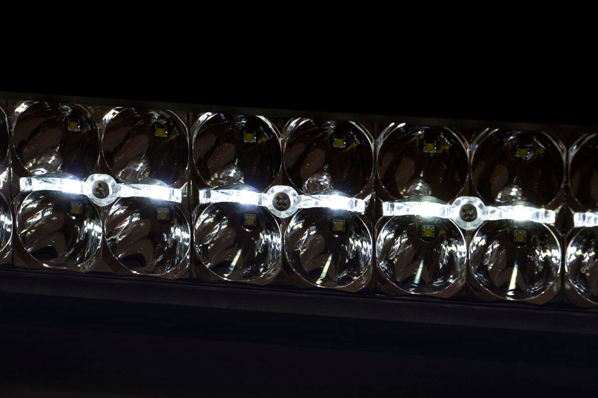 30 Inch Chrome Series LED Light Bar; Curved; Dual Row; Cool White DRL 72930D