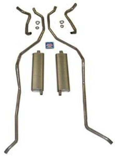 Exhaust System 8 cyl. 348 dual 73011 fits 1959 Chevy Full Size 348 engine Shafer's Classic Reproductions
