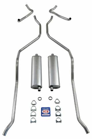 El Camino and SW exc. 9 Pass. Exhaust System 8 cyl. 283 dual 73024 Shafer's Classic Reproductions