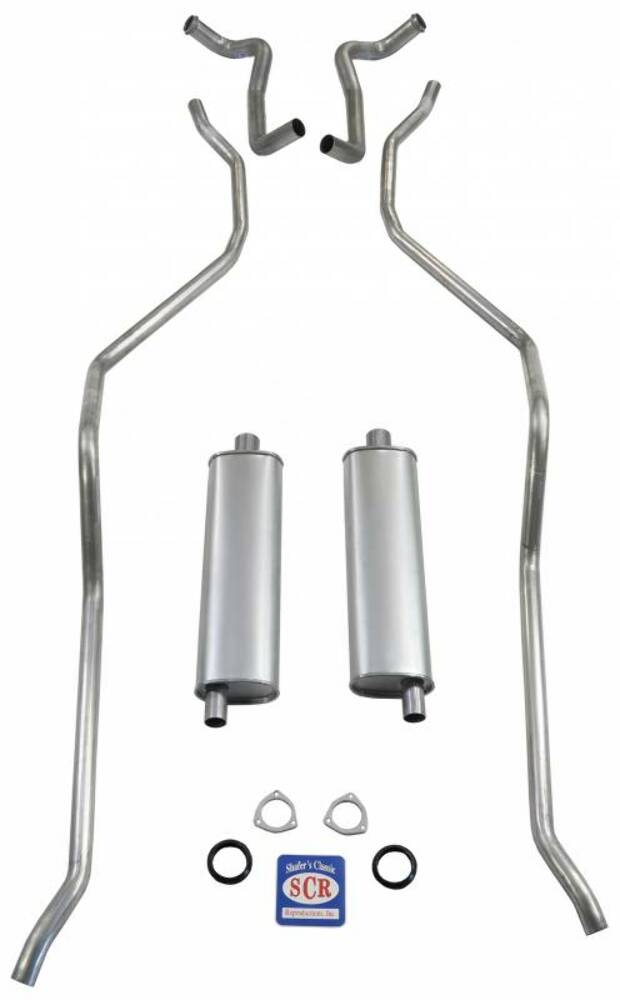 Fits 1959 El Camino Exhaust System 348 Hi-Perf. with 2-1/2" Dual Exhaust 73072