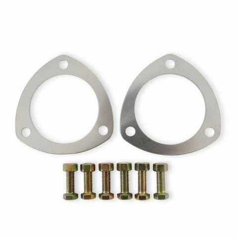 Mr. Gasket 3 aluminum exhaust collector flange gasket set with bolts 7421G