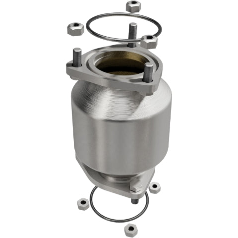 MagnaFlow direct-fit catalytic converter fits 2004-2008 Suzuki Forenza and 2005-2008 Suzuki Reno, this and 2004-2006 Suzuki Forenza 2.0L stainless steel CARB compliant OBDII 51291