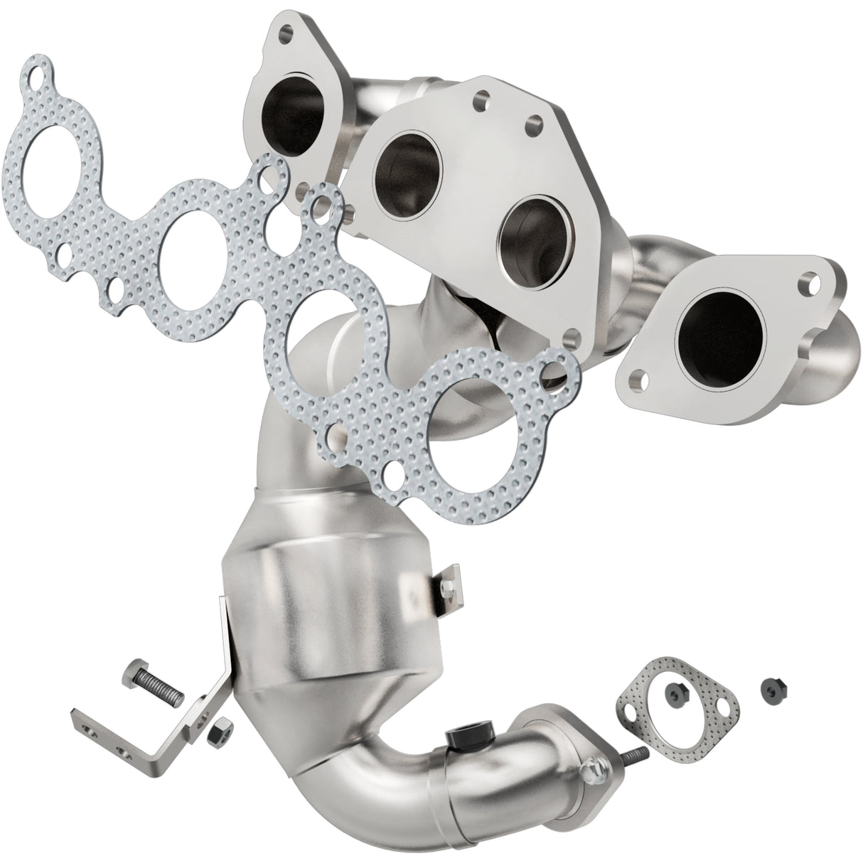 Catalytic Converter with Integrated Exhaust Manifold for HM Grade Federal / EPA Compliant Direct-Fit Manifold Catalytic