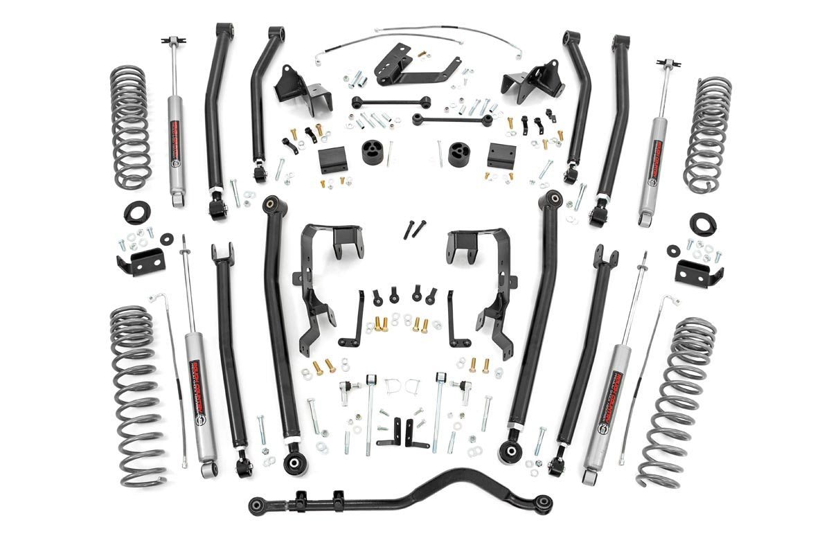 Fits Jeep Wrangler Unlimited 2&4WD (2007-2011) 4" Lift Kit; Long Arm; 78530A