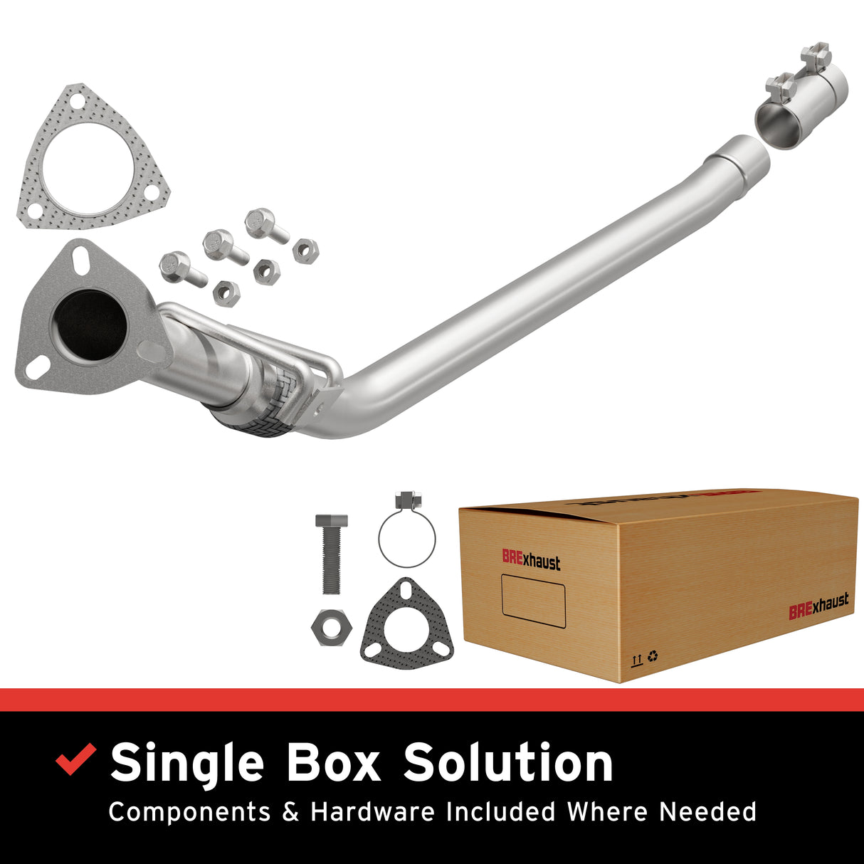2002-2003 Audi A4 Quattro Direct-Fit Front Pipe Kit 107-0241 stainless steel