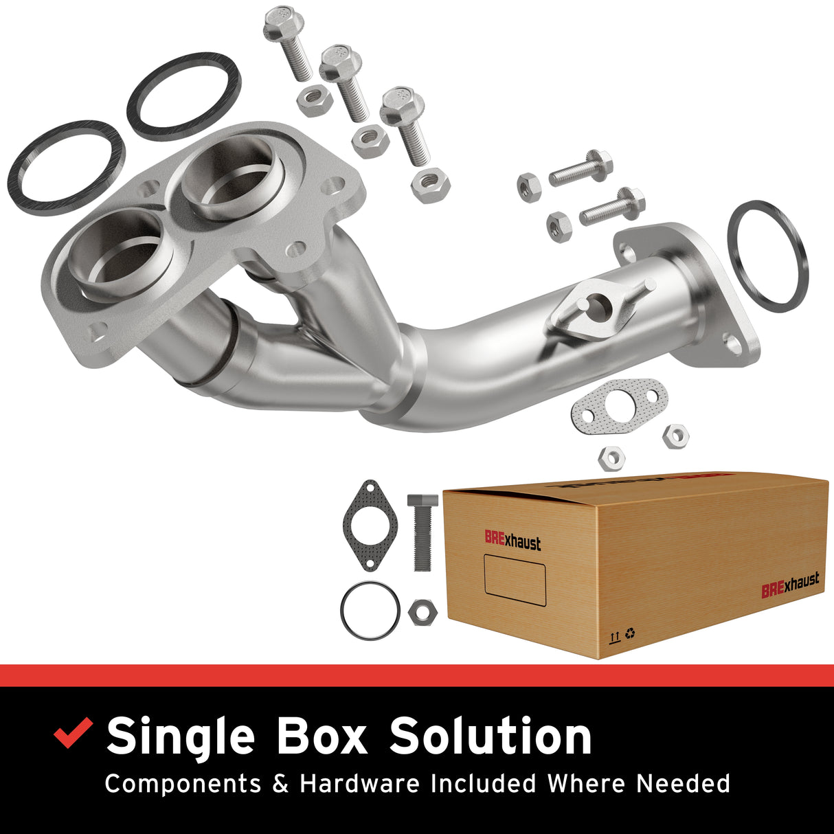 1995-2000 Toyota Tacoma Direct-Fit Front Pipe Kit 107-0150 stainless steel