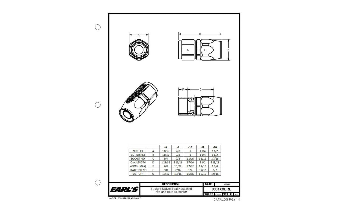 Earls Swivel-Seal® Hose End - 800112ERL