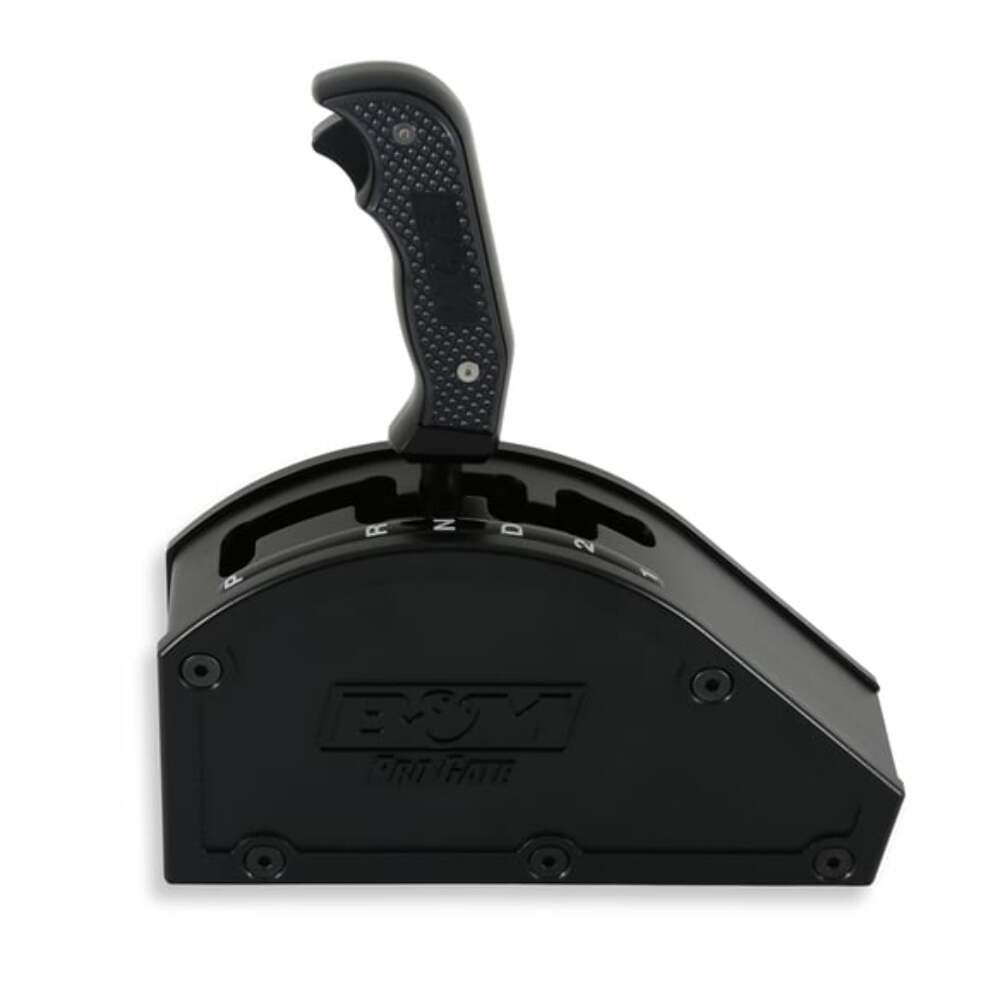 Fits 3-Speed Gm Auto Transmissions-Rear Cable Exit-Forward Shift Pattern stainless steel black