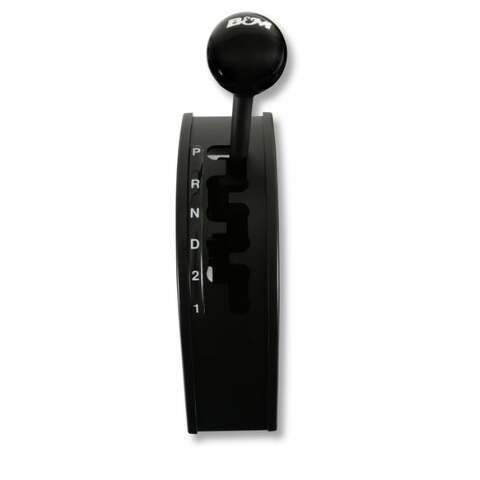 Fits 3- And 4-Speed Chrysler/Ford Auto Trans-Rear-Exit Cable-Forward Shift stainless steel black