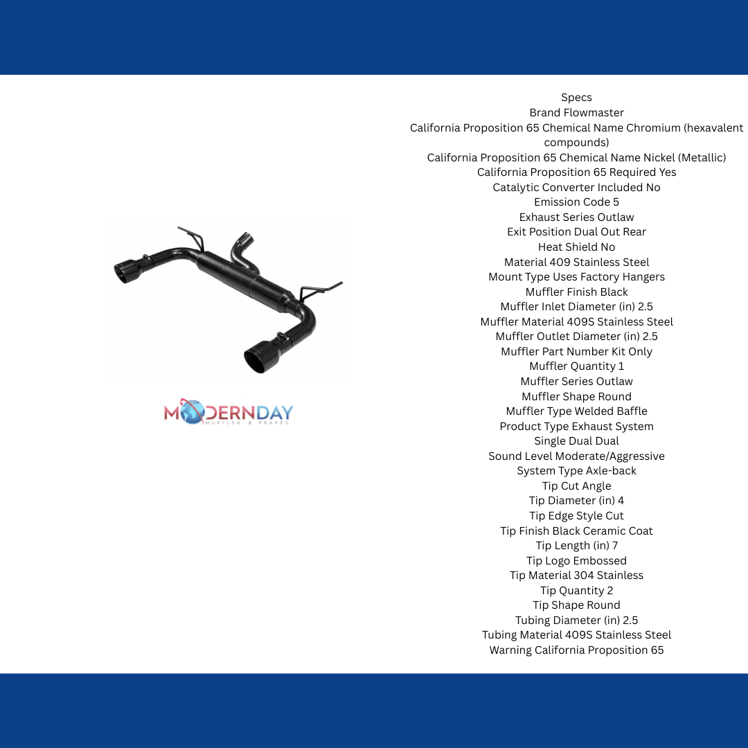Exhaust system for 2012-2018 Ram Exhaust stainless steel