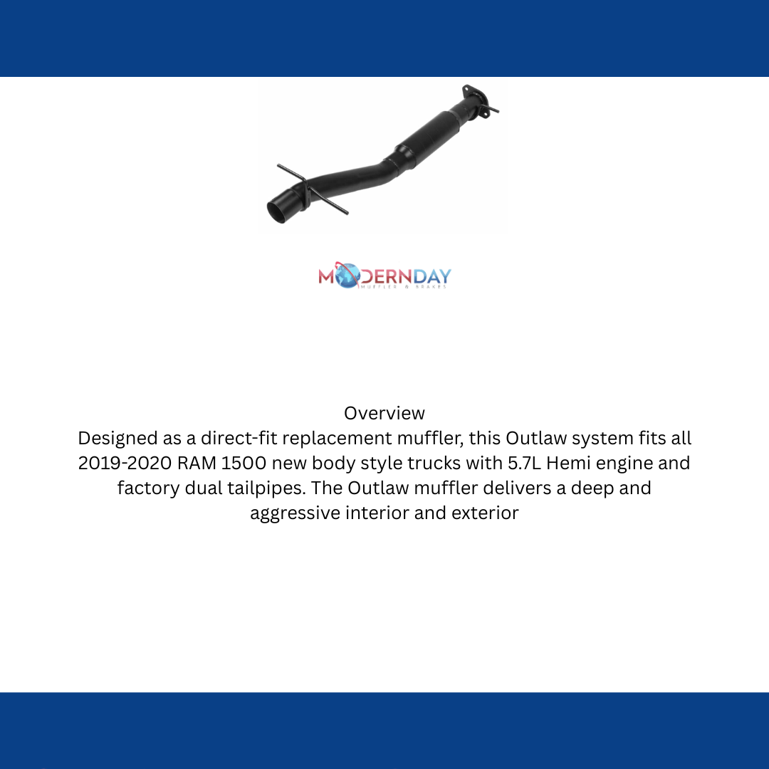 Performance Muffler for 2019-2024 Ram 1500 stainless steel