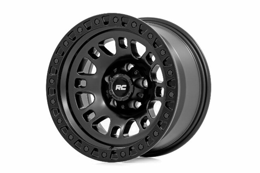 Rough Country 82 Series Wheel Semi Gloss Black 18x9 5x5.0 -12mm 82181218