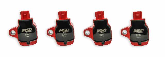MSD ignition coil for 2016-2018 Honda red BLASTER-15-19-HONDA-1-5L-16-20-2-0-2-0L-TURBO-RED4PACK-82494