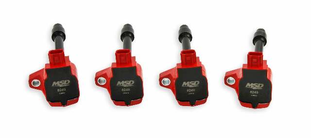 MSD ignition coil for 2016-2018 Honda red BLASTER-15-19-HONDA-1-5L-16-20-2-0-2-0L-TURBO-RED4PACK-82494