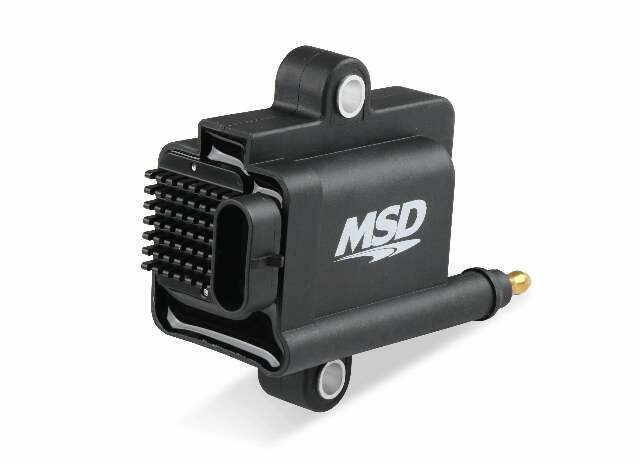 MSD ignition coil black red aluminum 82893
