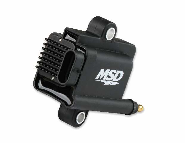 MSD ignition coil black red aluminum 82893