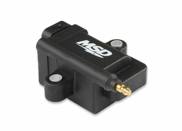 MSD ignition coil black red aluminum 82893